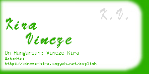 kira vincze business card